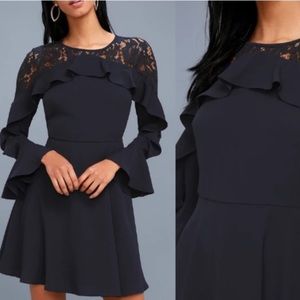 brand new lulu dark blue dress